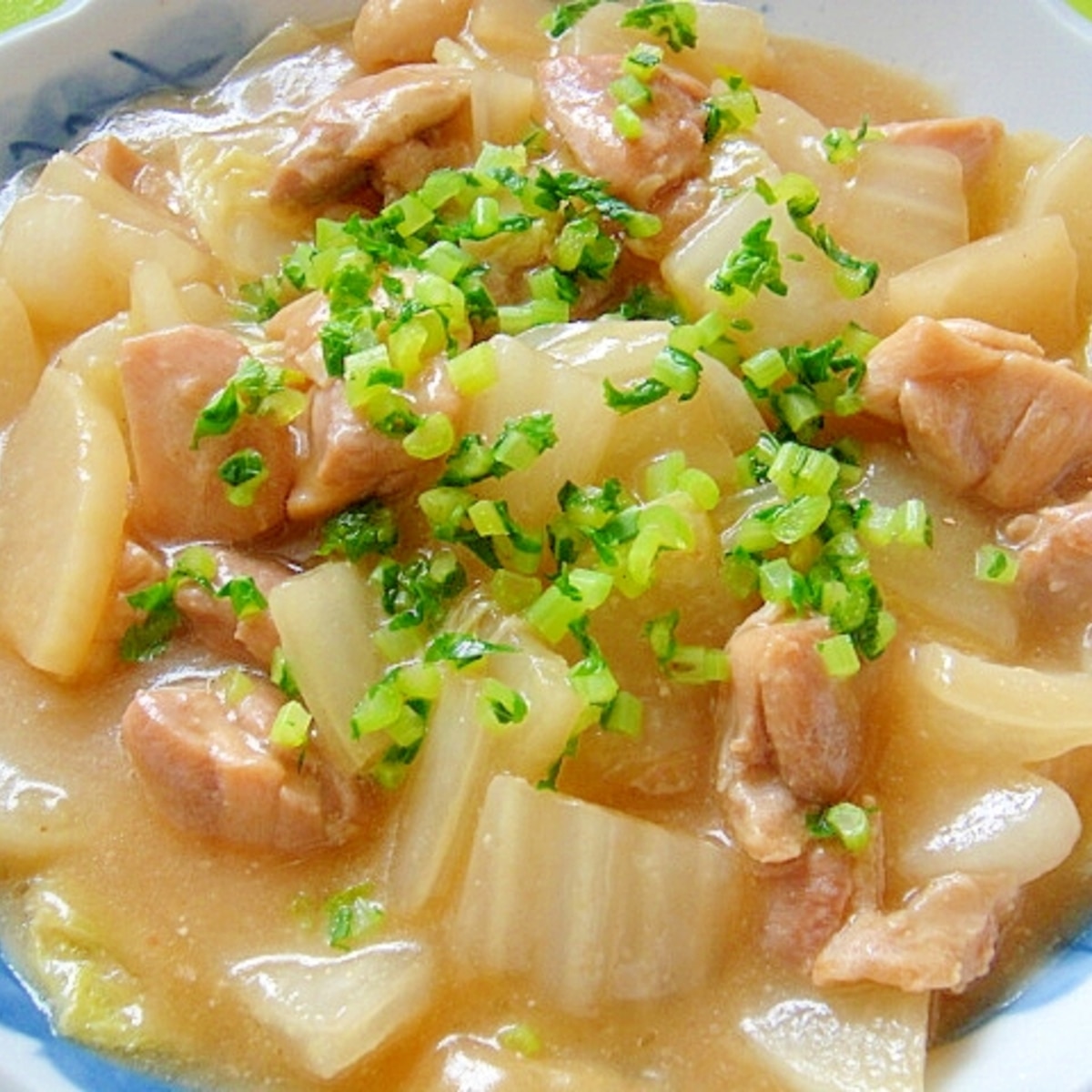 白菜と大根鶏肉のトロトロ味噌煮 レシピ 作り方 By Mint74 楽天レシピ